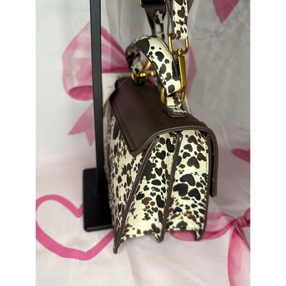 Betsey Johnson XO Mylo Heart Cow Print Shoulder Bag - Picture 4 of 8